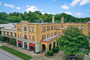 an aerial view of a large brick building at Hotel Seville in Harrison