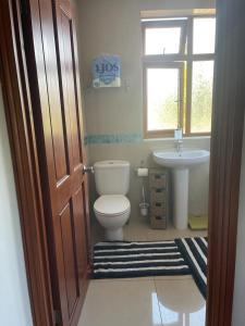 a bathroom with a toilet and a sink at Shared house on Southmead in Bristol