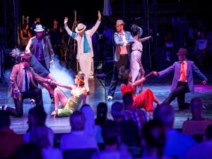 a group of people dancing on a stage at Sherwood Exclusive Kemer - Kids Concept in Kemer +37 photos