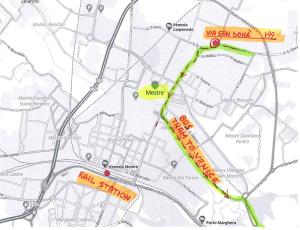 a map of the road closure in melbourne at Sarika House in Mestre