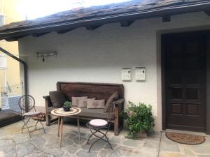 Patio alebo iná vonkajšia časť ubytovania Ancienne Maisonnette