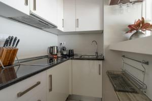 Dapur atau dapur kecil di Maryvilla Inspiración y Vacaciones - Bungalows