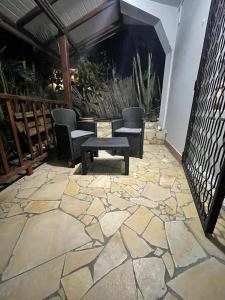 Sân trong/khu vực ngoài trời tại Le Studio des Flamboyants