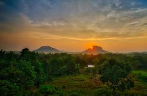 Landskap semula jadi dekat dengan lodge