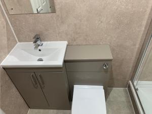 Koupelna v ubytování Ibrox Argyll Sky Suite