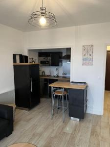 Kuchyňa alebo kuchynka v ubytovaní SUPERBE APPARTEMENT FACE AUX ILES SANGUINAIRES