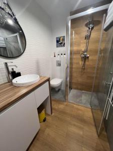 Łazienka w obiekcie Chcę tu zostać Apartamenty Gdynia