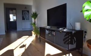 Televízia a/alebo spoločenská miestnosť v ubytovaní Urocze przestronne,w idealnej lokalizacji