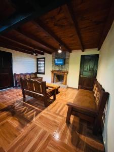 Predel za sedenje v nastanitvi Cabaña La Esperanza