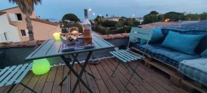 Balkón nebo terasa v ubytování Suite avec tropezienne vue mer + 3 fotografie