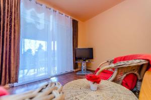 Televízia a/alebo spoločenská miestnosť v ubytovaní Apartment Benzon