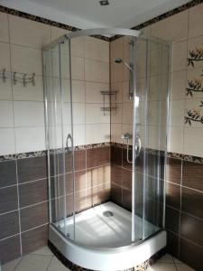 Kúpeľňa v ubytovaní Familienurlaub 8 Personen Ferienhaus Polen Urlaub Insel Wolin Ostsee Ferienwohnung + 28 fotografií