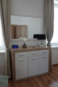 Kuchyň nebo kuchyňský kout v ubytování Apartmany Rubin Nesvady