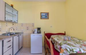 Kuchyň nebo kuchyňský kout v ubytování Apartments Nusha