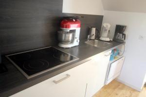 Kuchyň nebo kuchyňský kout v ubytování Chambre d'hôte Blankenberge