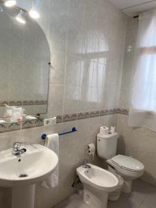 Koupelna v ubytování Hotel Meson Fuente del Pino
