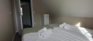 Łóżko lub łóżka w pokoju w obiekcie Róża Sudetów Domek