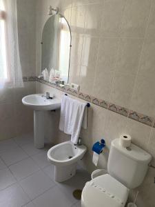 Koupelna v ubytování Hotel Meson Fuente del Pino
