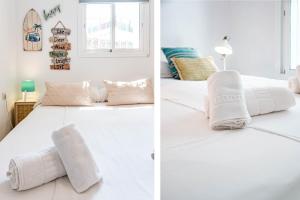 Łóżko lub łóżka w pokoju w obiekcie Cozy 2 bedroom corner apartment in Puerto Banus with a Stunning Terrace