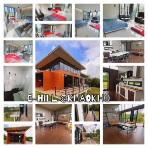 a collage of photos of a house at C-HILL@KHAOKHO in Khao Kho