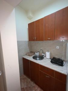 Kuchyň nebo kuchyňský kout v ubytování Dis apartman 2