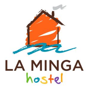 uma imagem de uma casa com o texto la munga hostel em La Minga Hostel em Castro