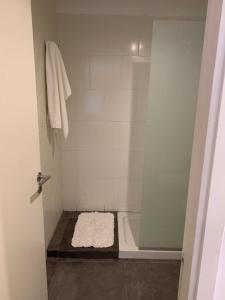 bagno con doccia, tappeto e asciugamano di Villa General Belgrano Lago Los Molinos a Potrero de Garay Altre 11 foto