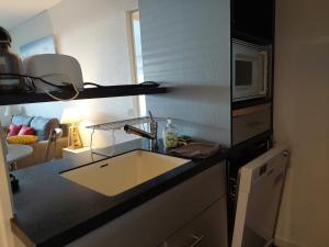Una cocina o cocineta en Face au port - Vue mer - Jardin - Wifi - Ménage - 4 pers