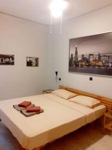 Postel nebo postele na pokoji v ubytování Athens Mets-Central apt
