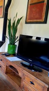 TV a/nebo společenská místnost v ubytování Cortijo Los Montes with private pool