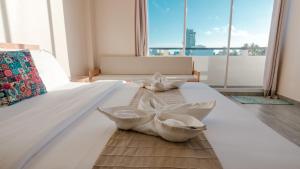 Postel nebo postele na pokoji v ubytování Lea Spa Hotel