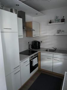 Kuchyň nebo kuchyňský kout v ubytování Bürgemeister Apartment