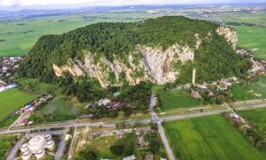 an aerial view of a mountain with trees at Chalet Purnama in Alor Setar
