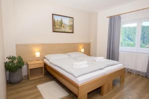 Postel nebo postele na pokoji v ubytování Penzion Harmony Javorník