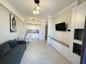 Телевизор и/или развлекательный центр в OASIS, Charming 1BD apartment with living room
