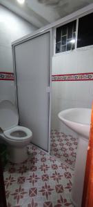Vonios kambarys apgyvendinimo įstaigoje Posada Dakema