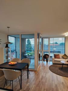 Posezení v ubytování Wohlfühlapartments in Hard
