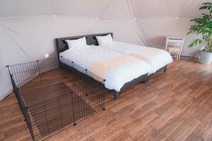 a bedroom with a bed in a tent at Blissful Garden - Vacation STAY 46374v in Shibukawa
