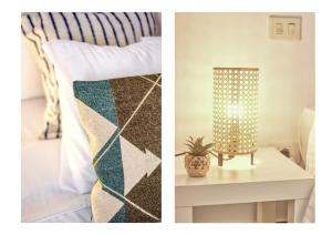 A bed or beds in a room at Suite Zefiro a 500m from the beach, fast wifi