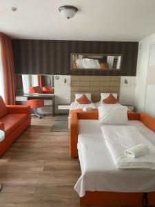 Posteľ alebo postele v izbe v ubytovaní VIP Apartments
