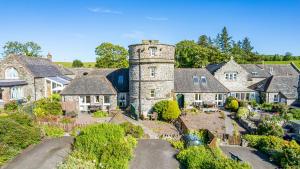 an aerial view of a row of houses at Cider Tower in Kirkcudbright