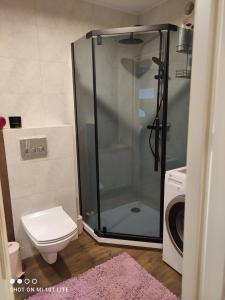 Et badeværelse på Mieszkanie nad jeziorem Olsztyn + 20 billeder