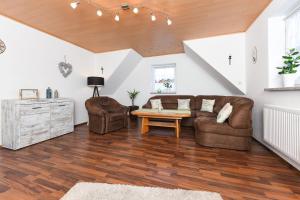 Ruang duduk di Ferienhaus Saathoff