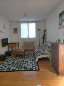 Televízia a/alebo spoločenská miestnosť v ubytovaní Petite maison très paisible avec jardin à Cournon - Puy de Dôme !