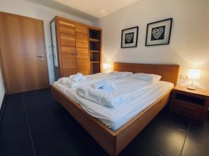 Posteľ alebo postele v izbe v ubytovaní Chalet an der Piste