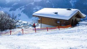Chalet an der Piste v zime