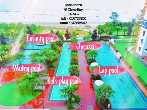 a rendering of a pool at a resort at TimurBay Seafront Residence at Casa Inara in Kuantan