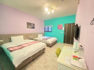 Postel nebo postele na pokoji v ubytování Dawn B&B