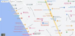 een screenshot van een Google Maps-pagina met shortcutsktop bij Venetian Jomtien Pool Access in Jomtien Beach