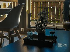 A seating area at Apartment with Electric car charger ski in out